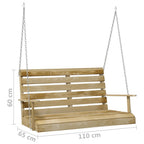 Banco balancín madera de pino impregnada 110 cm