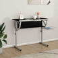 Mesa de desenho madeira e aço branco e cinza 110x53x(58-87) cm