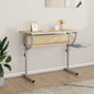 Mesa de desenho madeira e aço branco e cinza 110x53x(58-87) cm