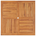 Mesa de comedor de jardín madera maciza de teca 110x110x75 cm