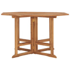 Mesa de comedor de jardín plegable teca maciza 110x110x75 cm