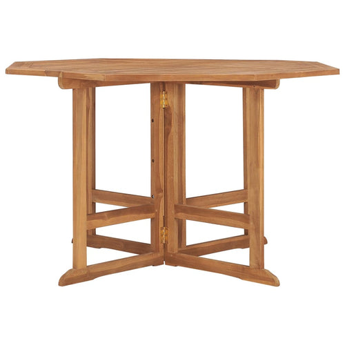 Folding garden dining table solid teak 110x110x75 cm