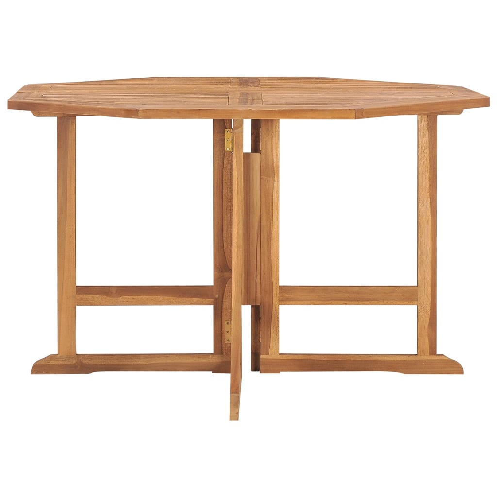 Mesa de comedor de jardín plegable teca maciza 110x110x75 cm
