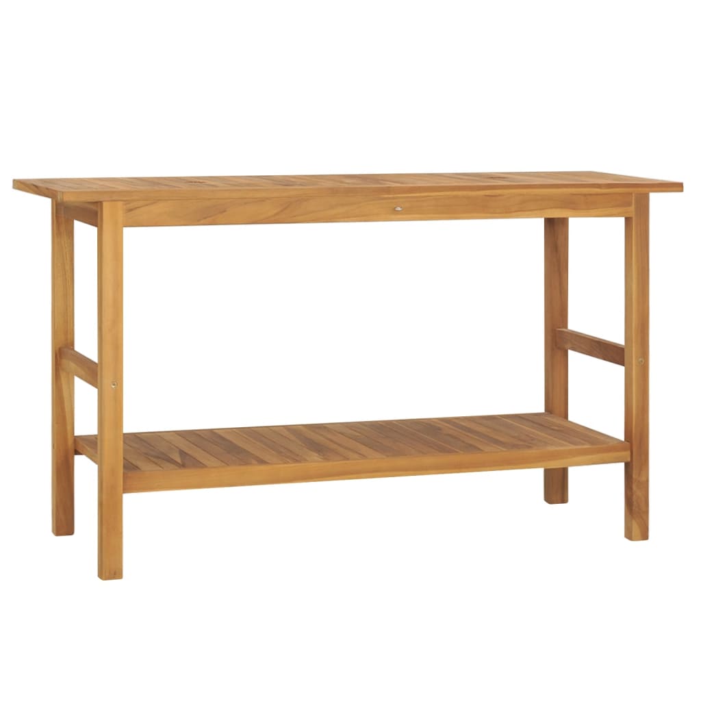 Mueble de baño madera maciza de teca 132x45x75 cm