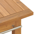Mueble de baño madera maciza de teca 132x45x75 cm