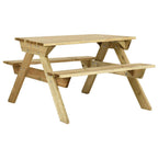 Picnic table with benches 110x123x73 cm impregnated pine wood