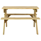 Picnic table with benches 110x123x73 cm impregnated pine wood