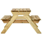 Picnic table with benches 110x123x73 cm impregnated pine wood