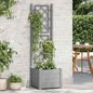 Jardinera con enrejado PP blanca 100x43x142 cm