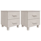 Mesitas de noche 2 uds HAMAR pino macizo blanco 40x35x44,5 cm