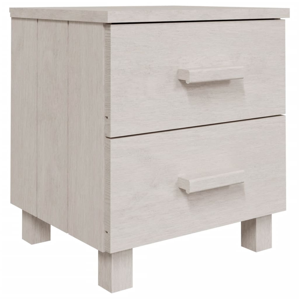 Mesitas de noche 2 uds HAMAR pino macizo blanco 40x35x44,5 cm