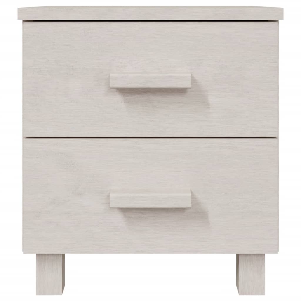 Mesitas de noche 2 uds HAMAR pino macizo blanco 40x35x44,5 cm