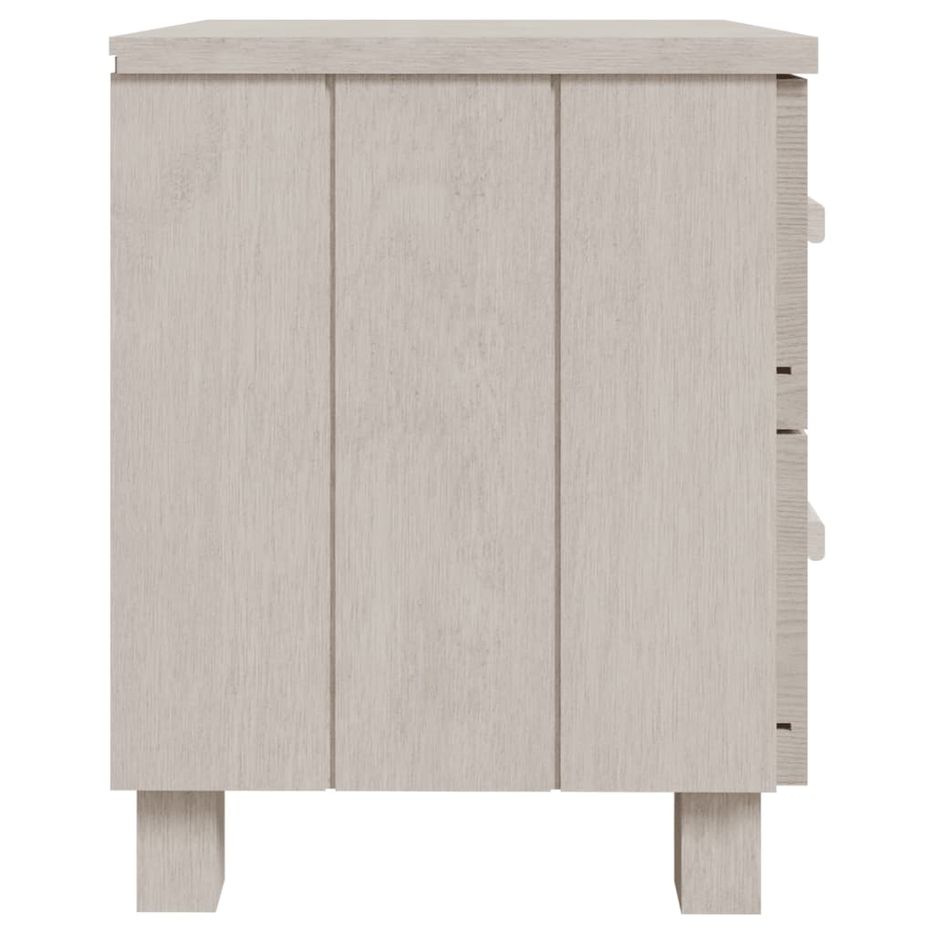 Mesitas de noche 2 uds HAMAR pino macizo blanco 40x35x44,5 cm