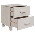Mesitas de noche 2 uds HAMAR pino macizo blanco 40x35x44,5 cm