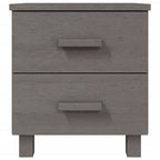 Mesitas noche 2 uds HAMAR pino macizo gris claro 40x35x44,5 cm