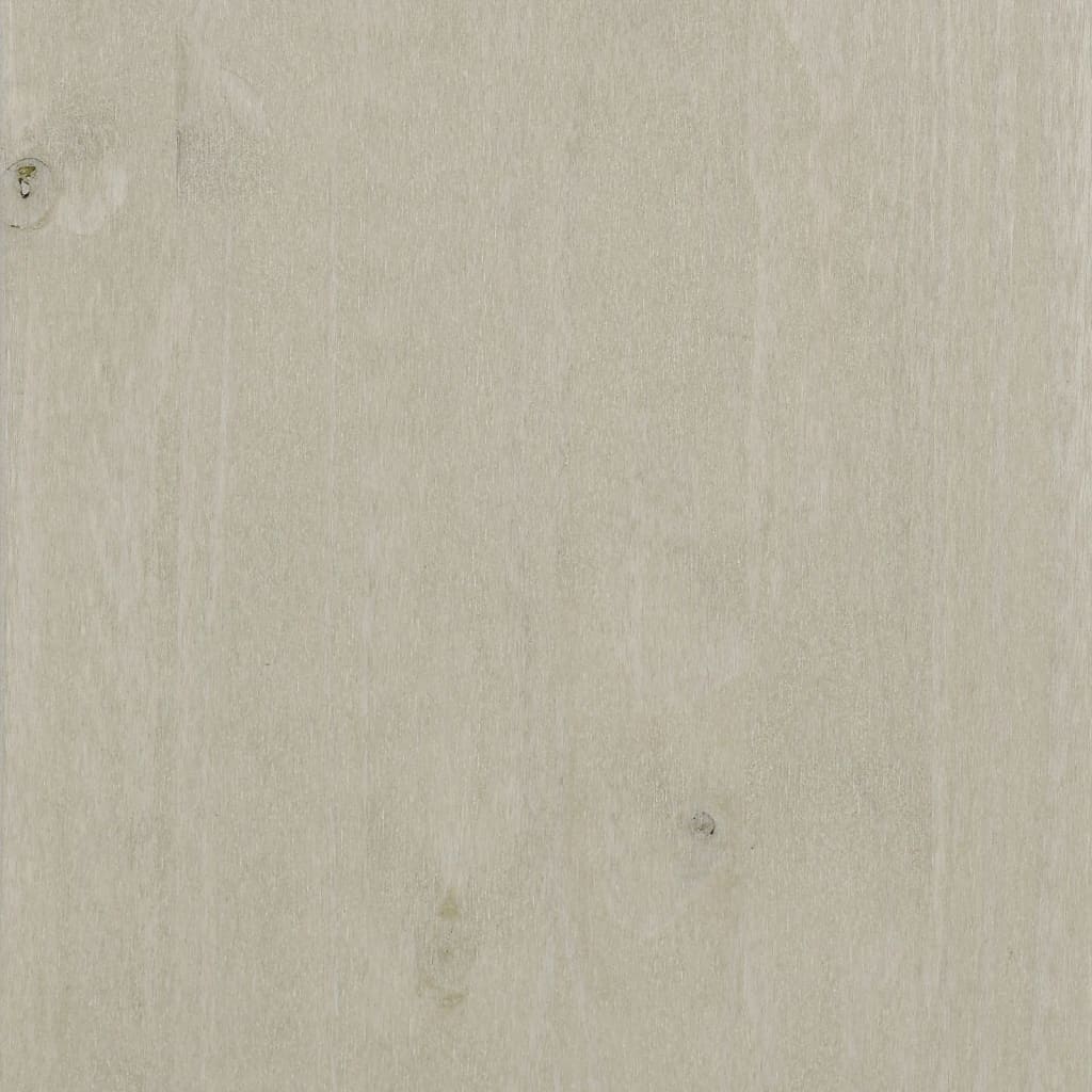 Mesita de noche HAMAR madera maciza de pino blanca 40x35x62 cm