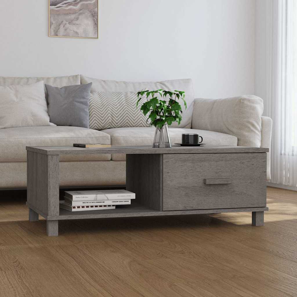 Mesa de centro de madera maciza de acacia 80x80x28 cm