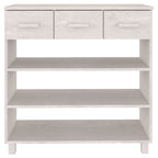 Mesa consola HAMAR madera maciza de pino blanco 90x35x90 cm