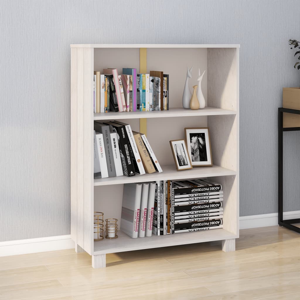 HAMAR solid white pine shelving unit 85x35x112 cm