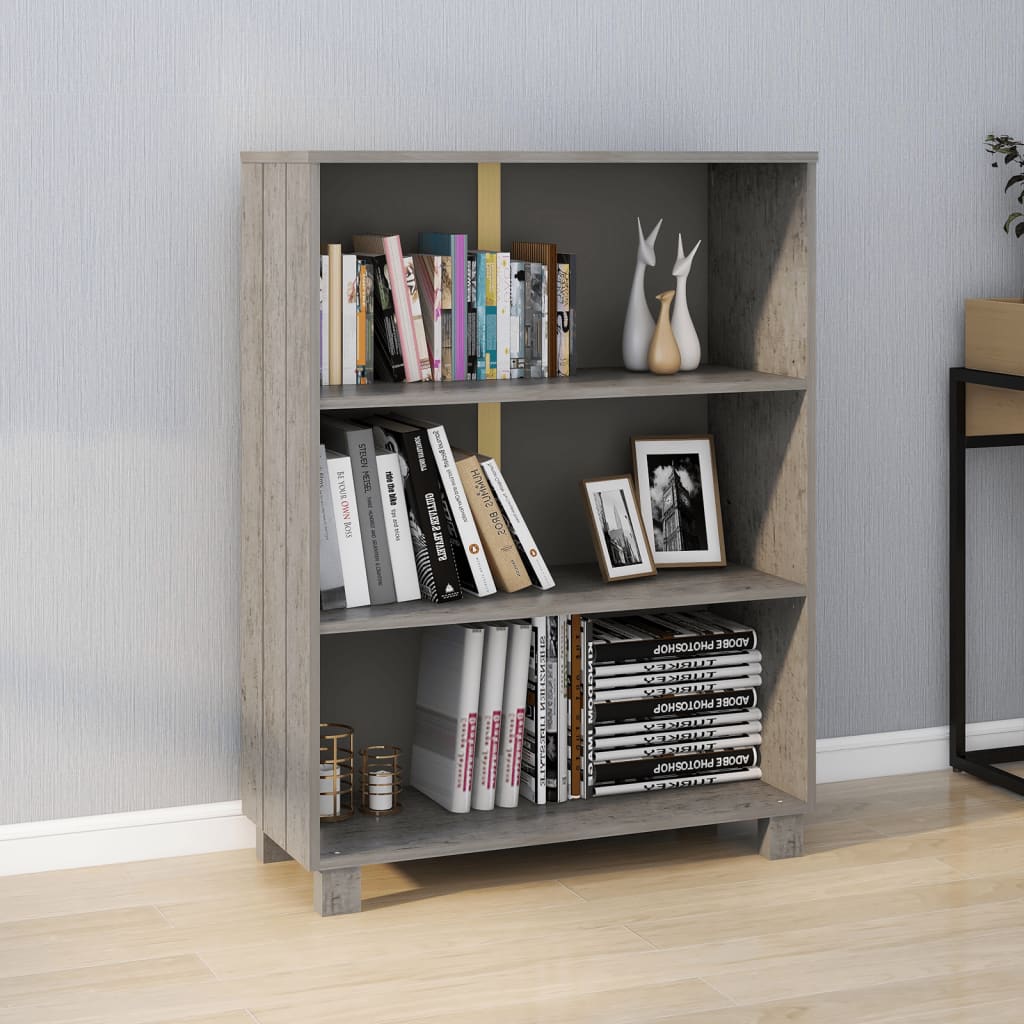 Estantería HAMAR madera maciza de pino blanca 85x35x112 cm