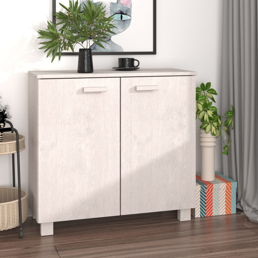 Aparador HAMAR madera de pino maciza marrón miel 85x35x80 cm