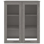Aparador superior HAMAR pino macizo gris claro 85x35x100 cm