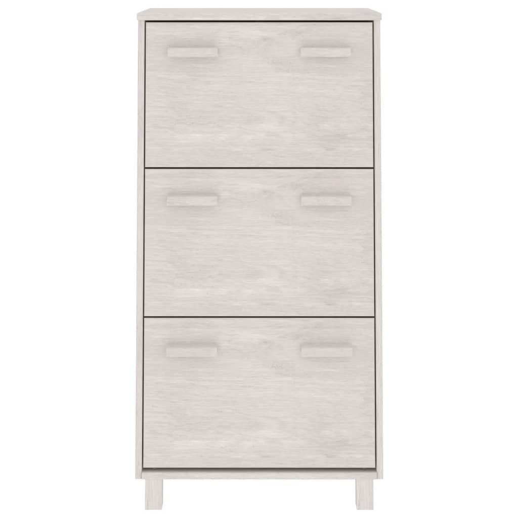 Zapatero HAMAR madera maciza de pino blanca 59,5x35x117 cm
