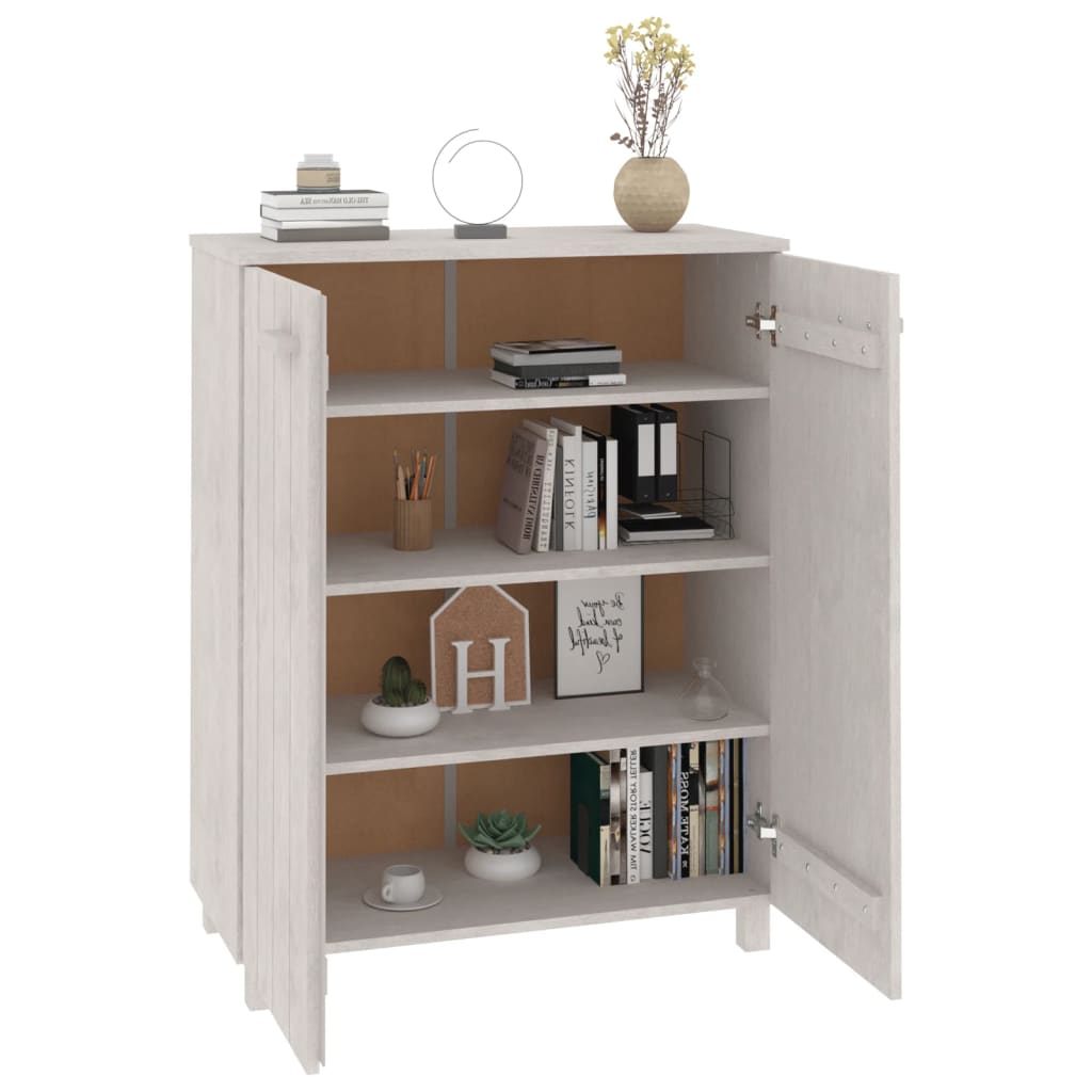 Zapatero HAMAR madera maciza de pino blanca 85x40x108 cm