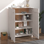 Zapatero HAMAR madera maciza de pino blanca 85x40x108 cm