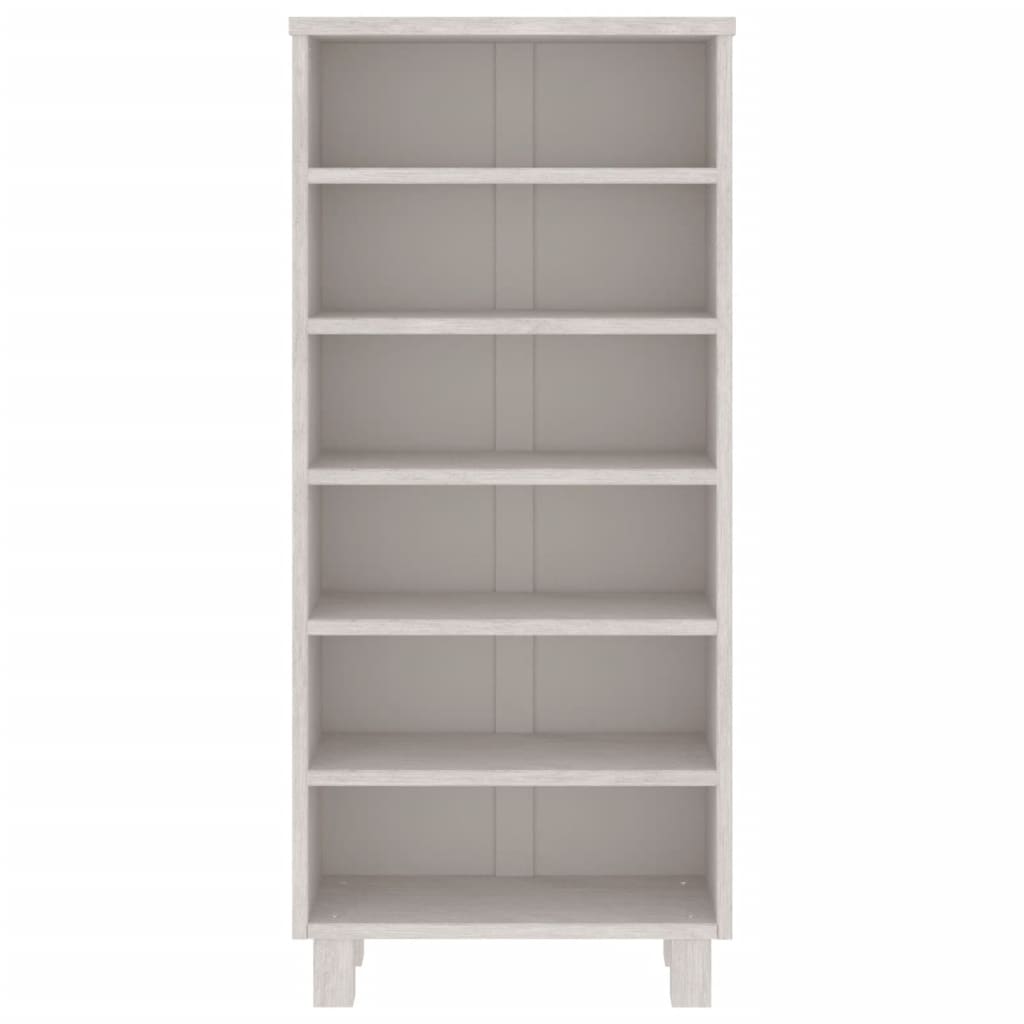 Mueble de CDs HAMAR madera de pino maciza blanco 45x18x100 cm