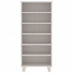 Mueble de CDs HAMAR madera de pino maciza blanco 45x18x100 cm