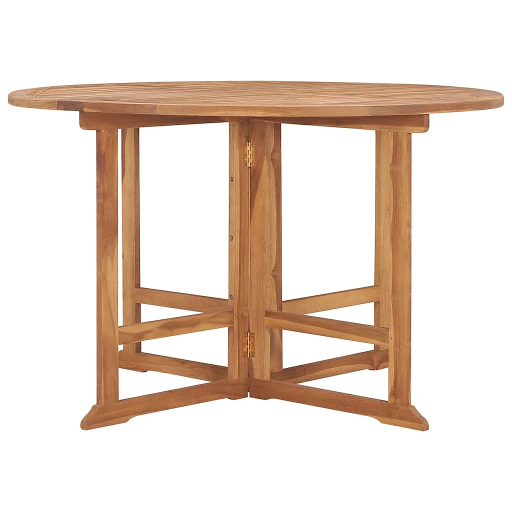 Set de comedor de jardín plegable 5 pzas madera maciza de teca