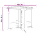 Set de comedor de jardín plegable 5 pzas madera maciza de teca