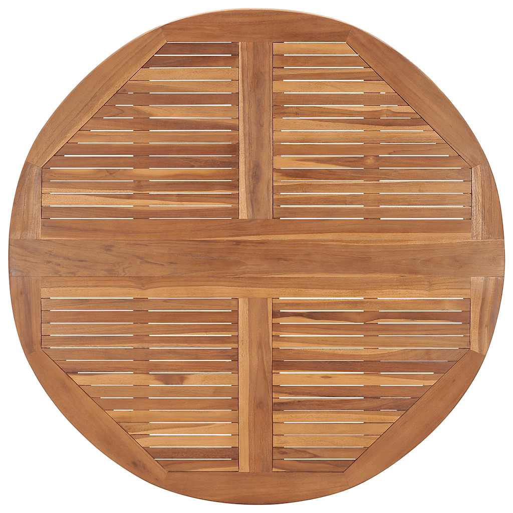 Set de comedor de jardín plegable 5 pzas madera maciza de teca