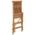 Set de comedor de jardín plegable 5 pzas madera maciza de teca