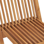 Set de comedor de jardín plegable 5 pzas madera maciza de teca