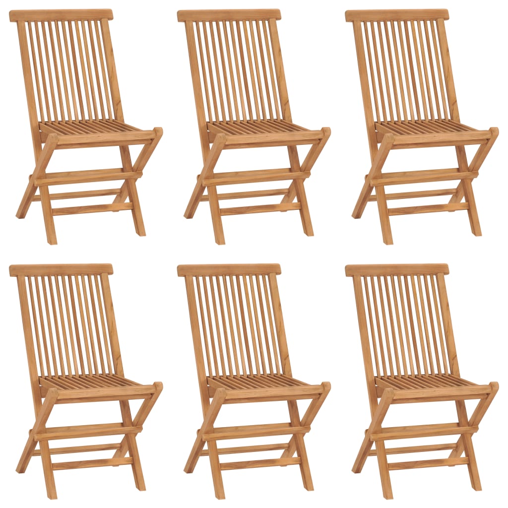 2 Teak Solid Wood Folding Garden Chairs