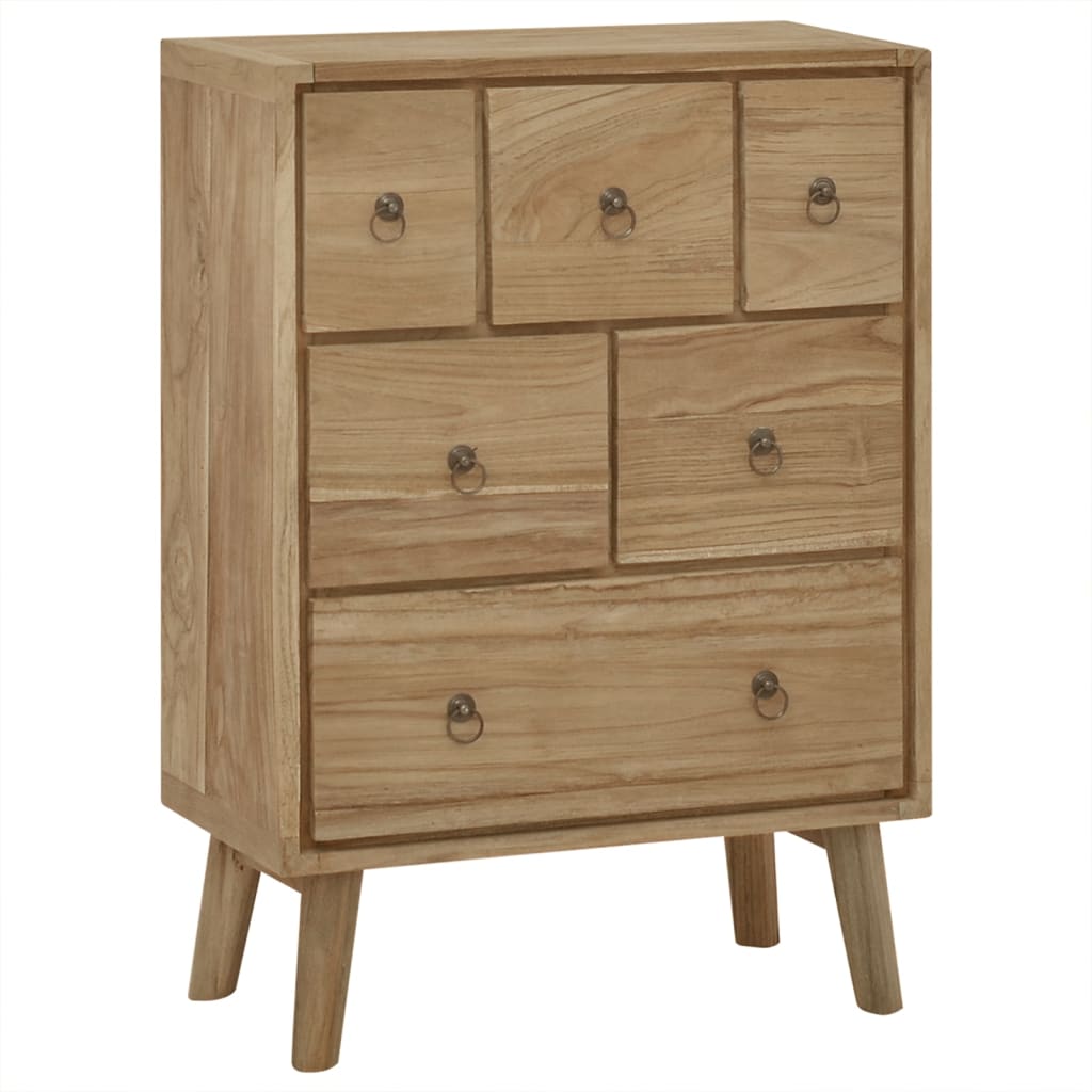 Cómoda de madera maciza de teca 30x30x90 cm