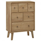Cómoda de madera maciza de teca 30x30x90 cm