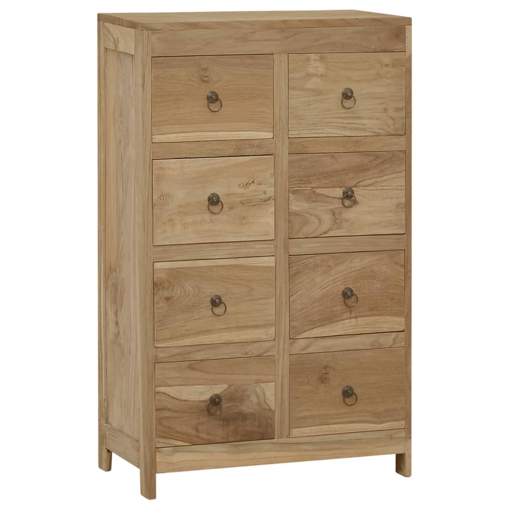Cómoda de madera maciza de teca 30x30x90 cm