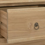Cómoda de madera maciza de teca 30x30x90 cm