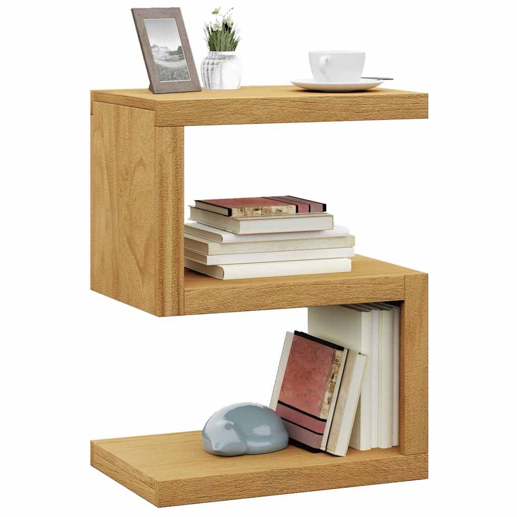 Mesa auxiliar de madera maciza de teca 45x30x60 cm