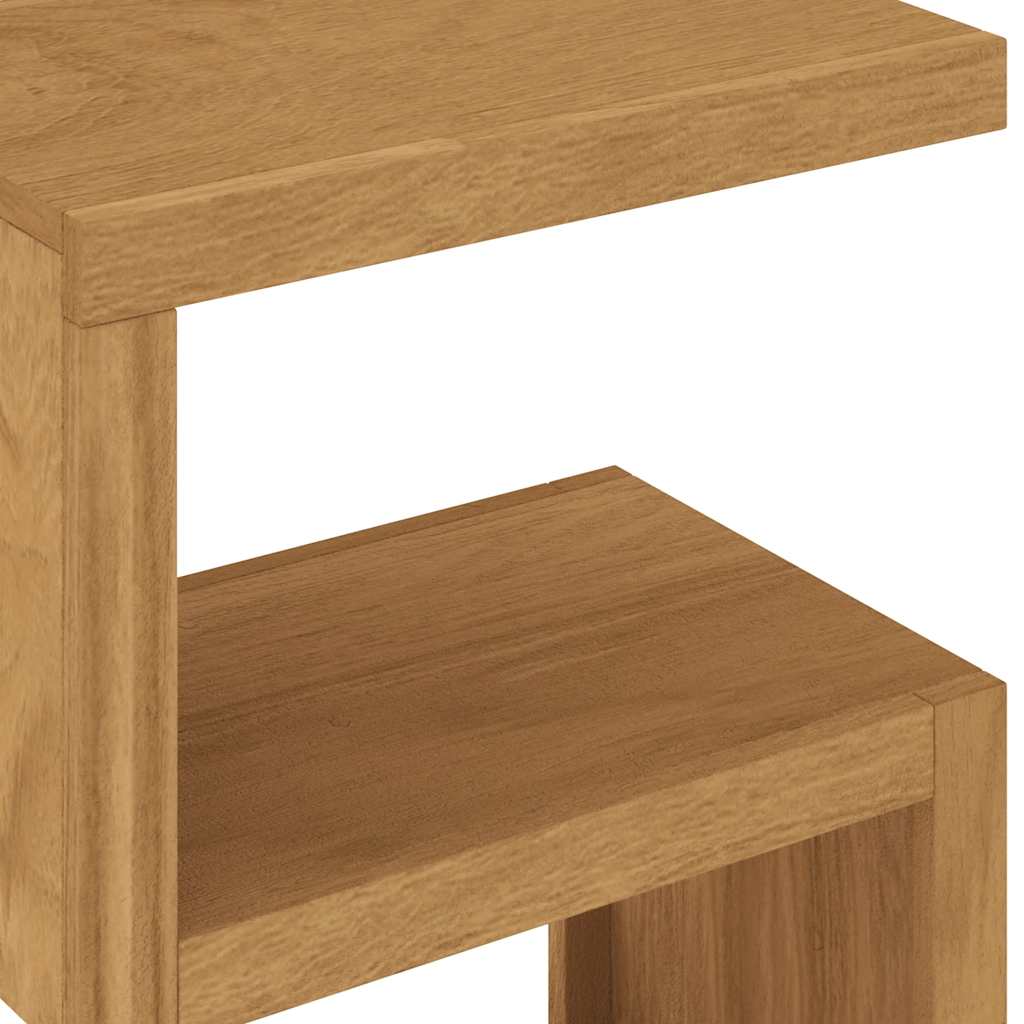 Mesa auxiliar de madera maciza de teca 45x30x60 cm
