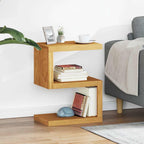 Mesa auxiliar de madera maciza de teca 45x30x60 cm