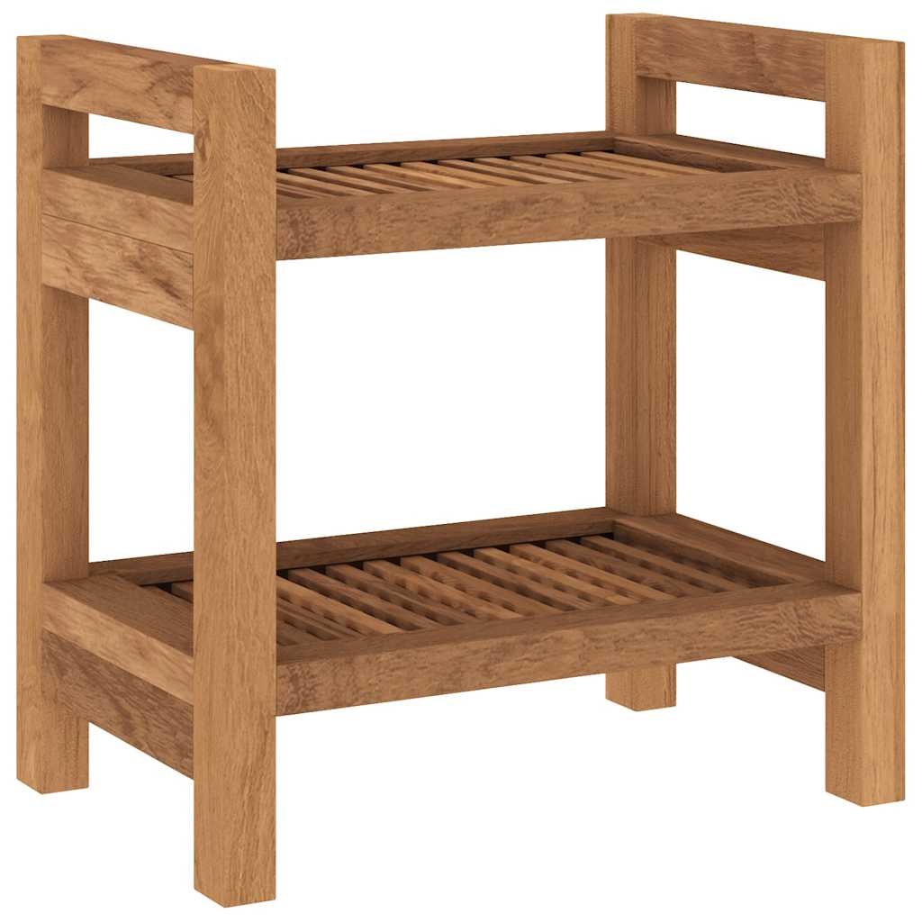 Mesa auxiliar de baño madera maciza de teca 45x30x45 cm
