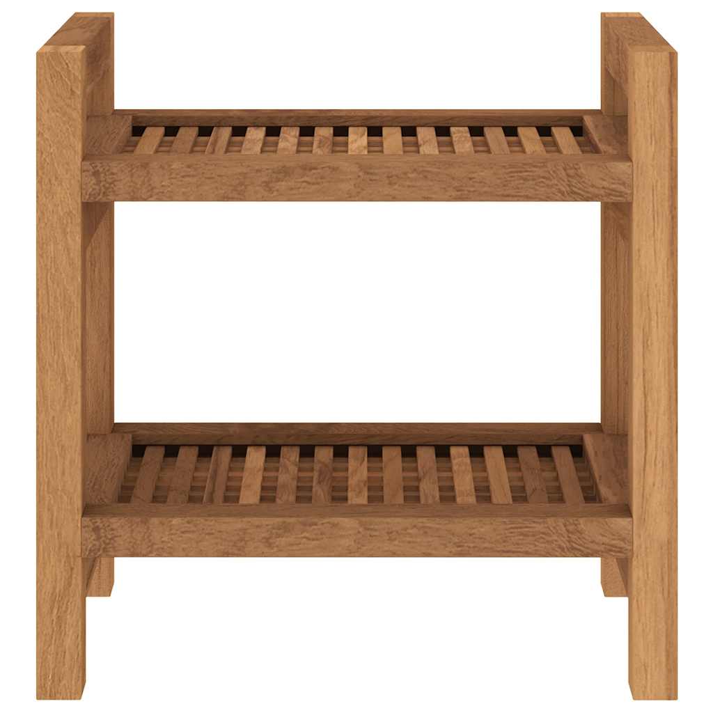 Mesa auxiliar de baño madera maciza de teca 45x30x45 cm