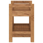 Mesa auxiliar de baño madera maciza de teca 45x30x45 cm