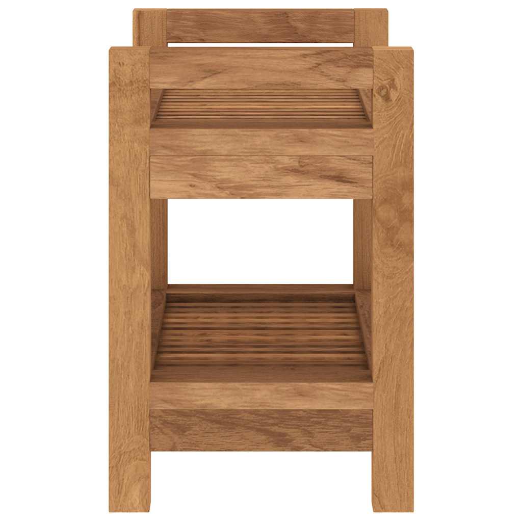 Mesa auxiliar de baño madera maciza de teca 45x30x45 cm