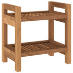 Mesa auxiliar de baño madera maciza de teca 45x30x45 cm