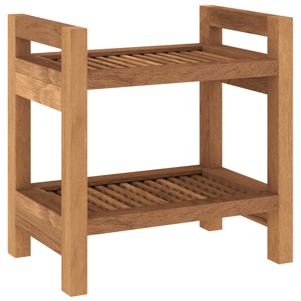 Mesa auxiliar de baño madera maciza de teca 45x30x45 cm